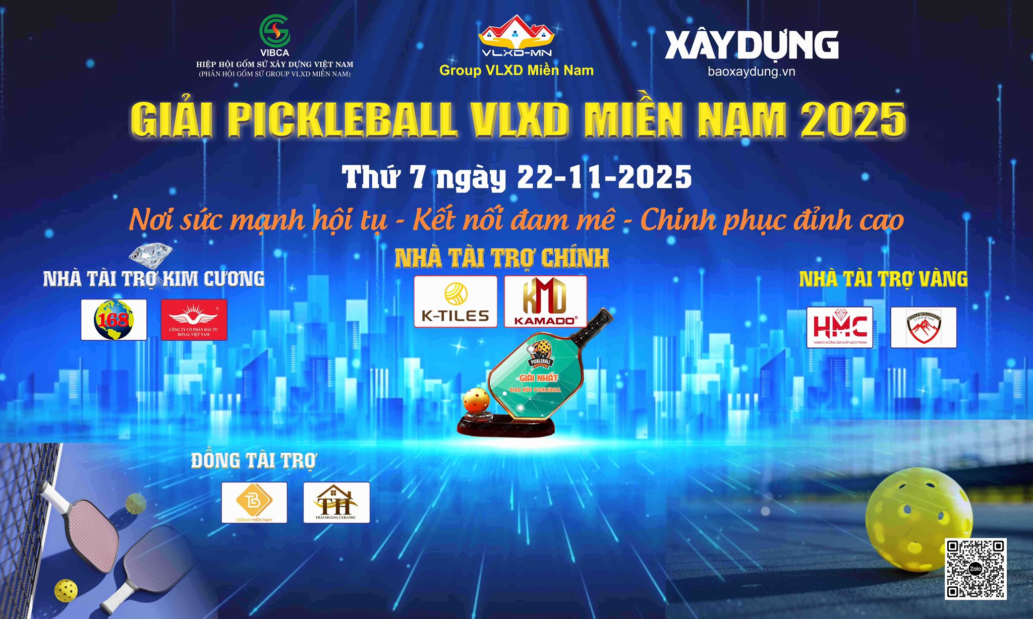 THƯ NGỎ TÀI TRỢ Giải Pickleball Group VLXD Miền Nam Lần 1/2025 & Gala Dinner 2025